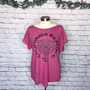 LUCKY BRAND California Republic Red T-Shirt Size L
